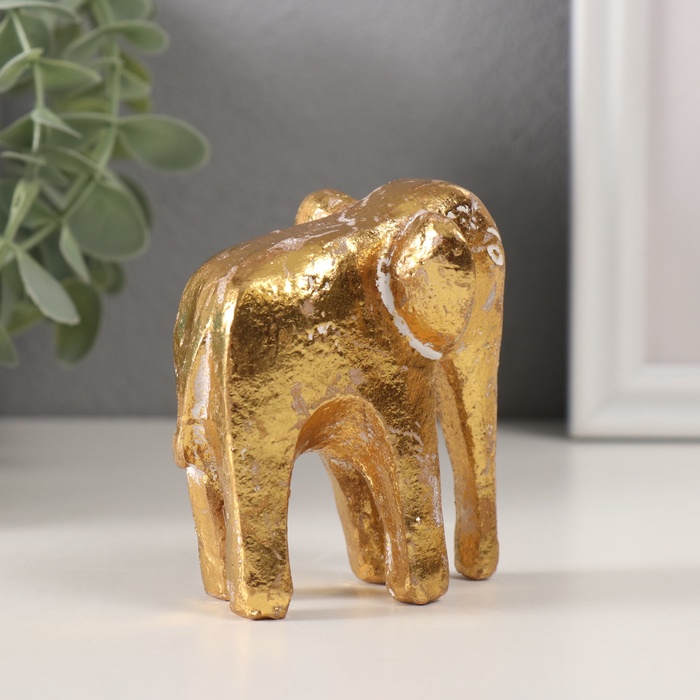 Фигурка полистоун «Абстракция. Золотой слон», 7.2×5.2×8 см