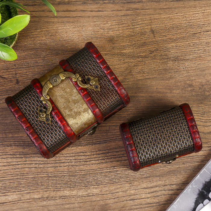 Набор шкатулок для украшений «Сундучок. Песочные часы», дерево, 2 шт.