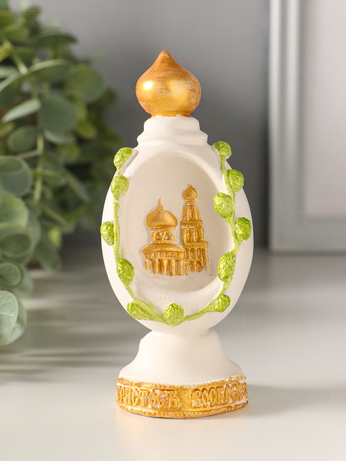 Фигурка гипс «Яйцо с куполом», 11×5 см