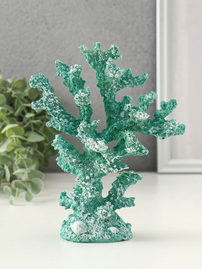 Фигурка полистоун «Коралл голубой», 14.5×5.5×17.5 см