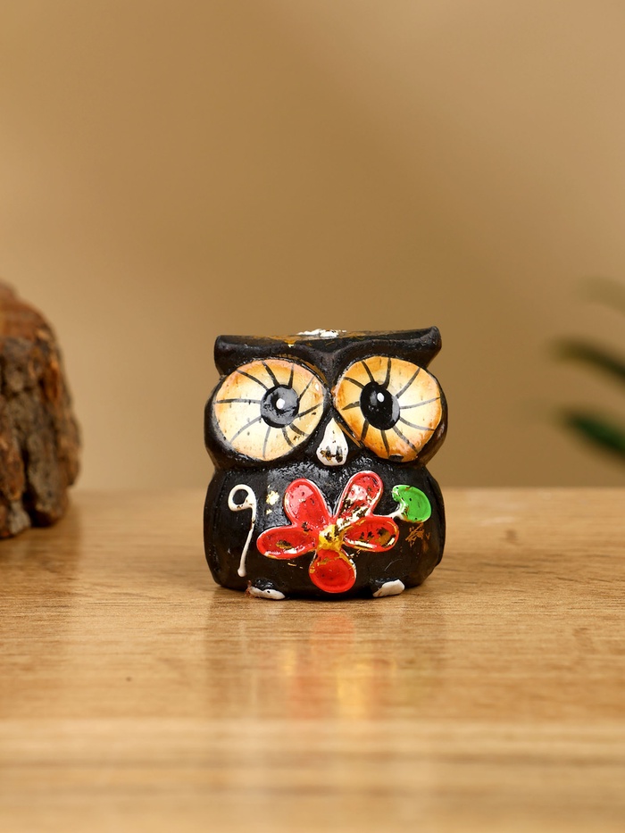 Набор сувенирный «Совята», h=4 см, h=3 см, h=2 см, дерево, чёрный