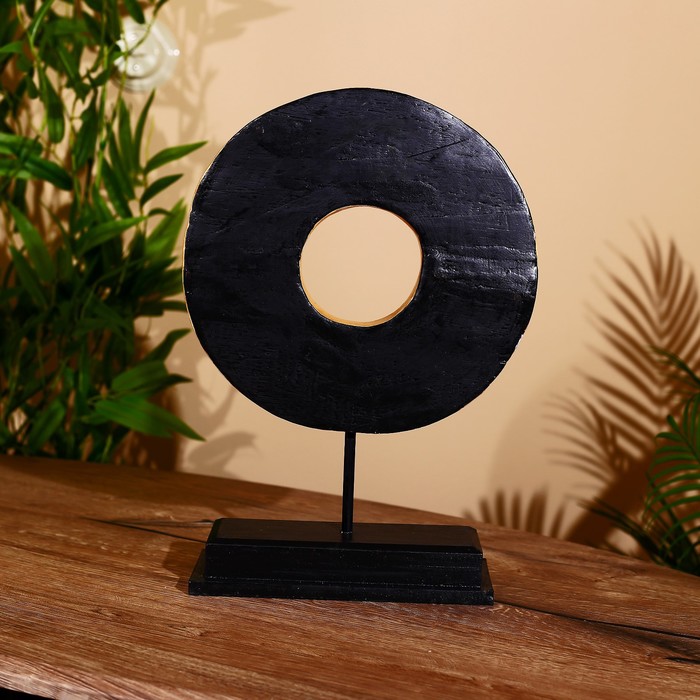 Декор на подставке «Кольцо», 25×9×36 см, дерево албезия