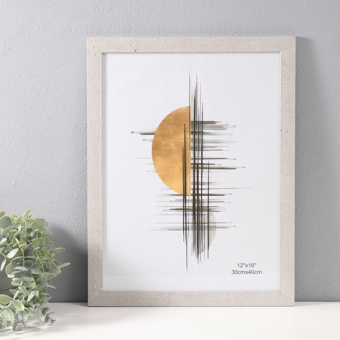 Фоторамка для фото 30×40 см «Пробковое дерево», пластик, серая, 1.5×33.6×43.6 см