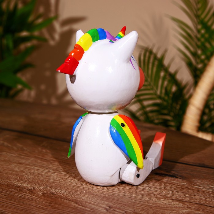 Сувенир «Единорожек», висячие лапки, дерево, 30 см