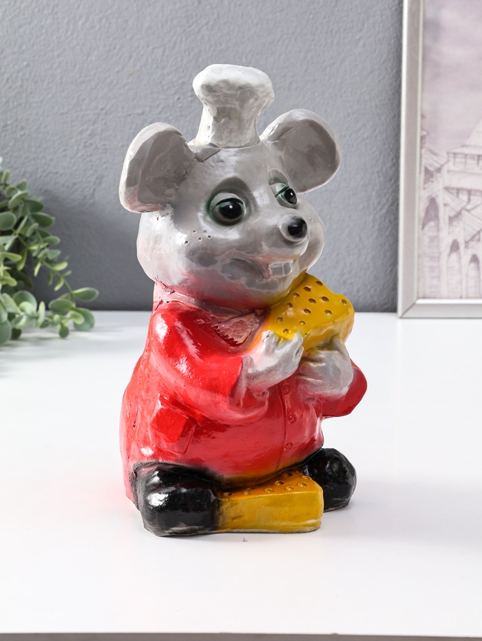 Копилка для денег «Мышка повар», гипс, 27 см