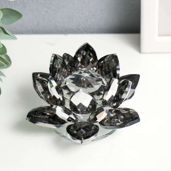 Фигурка стекло «Чёрный лотос», 10×10 см