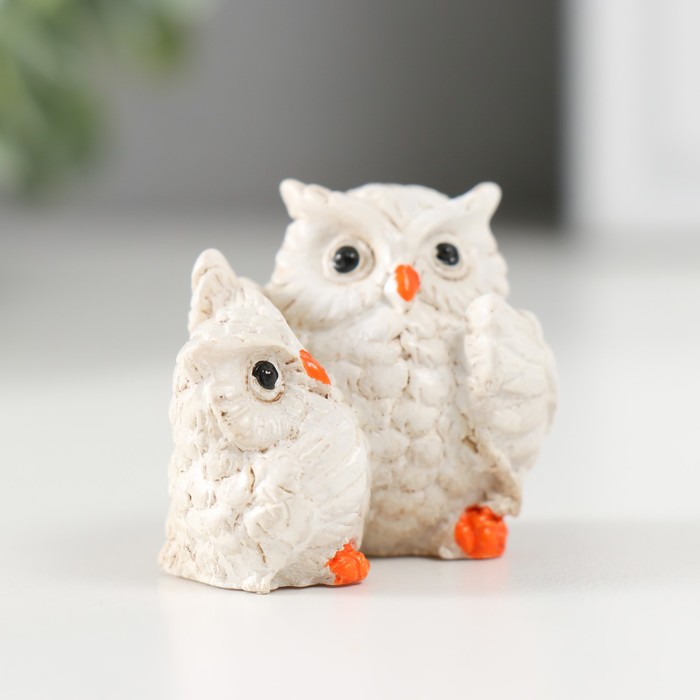 Фигурка полистоун «Сова и совёнок», 2.7×4.3×3.8 см, МИКС