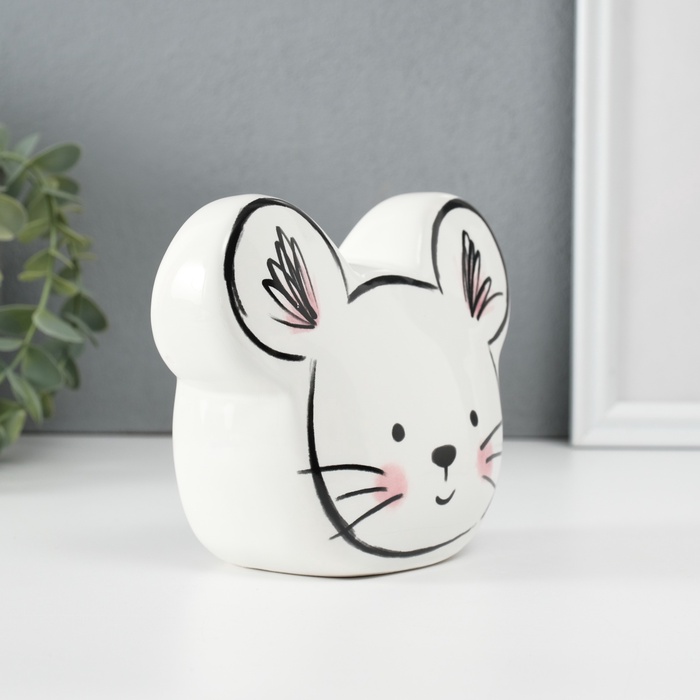 Копилка для денег «Милый мышонок», керамика, 8.9×14.8×11.8 см