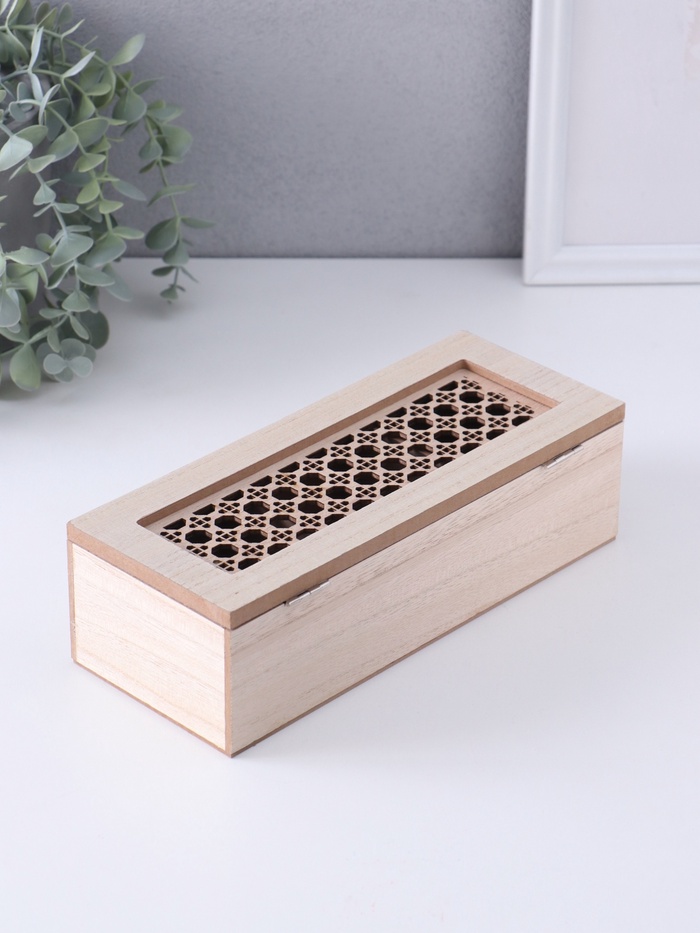 Шкатулка для украшений «Дом, там где сердце», дерево, 3 деления, 9.7×24×7 см