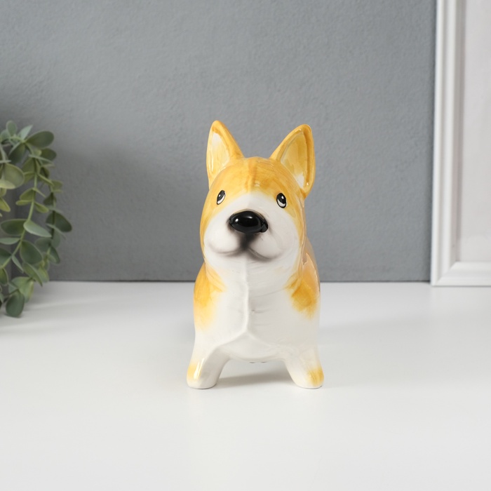 Копилка для денег «Корги-шарик», керамика, 8.2×23.4×15.7 см