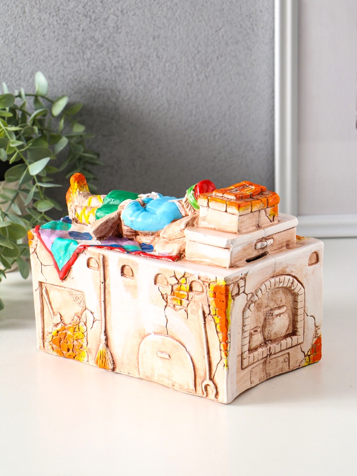 Копилка для денег «Печка», гипс, 14.5×20×12 см