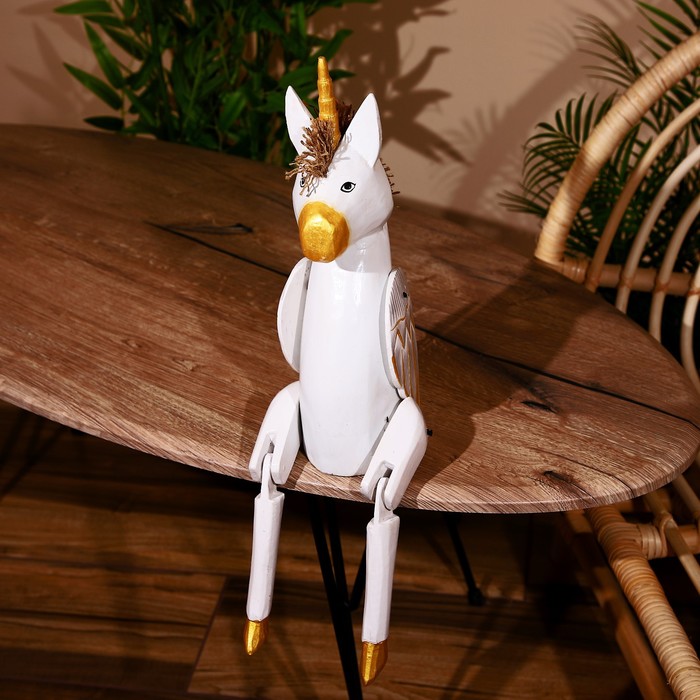 Сувенир «Единорог» висячие лапки, дерево 50 см