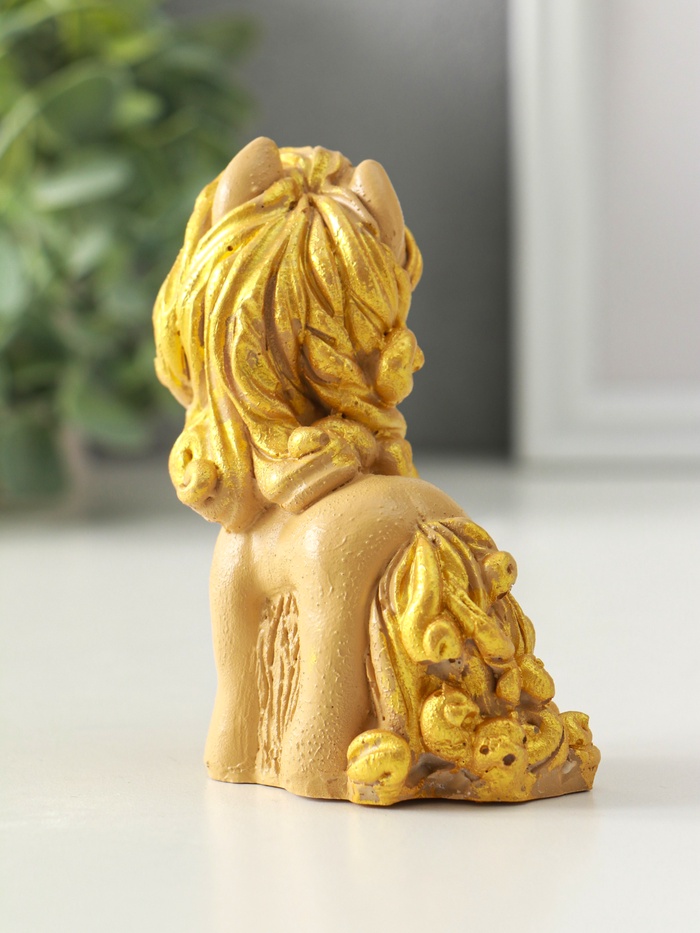 Фигурка полистоун «Лошадь стоящая», 10×8×4 см, бежевый