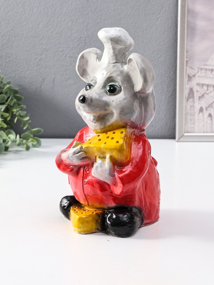 Копилка для денег «Мышка повар», гипс, 27 см