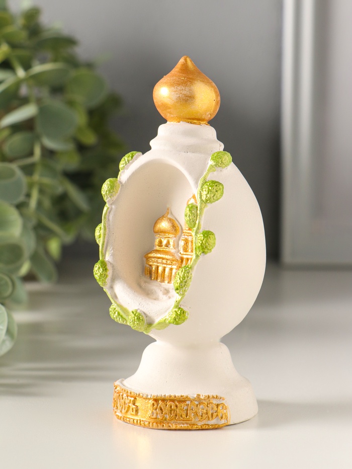 Фигурка гипс «Яйцо с куполом», 11×5 см