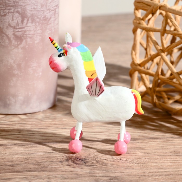 Сувенир «Единорожик», 6×9×5 см, дерево