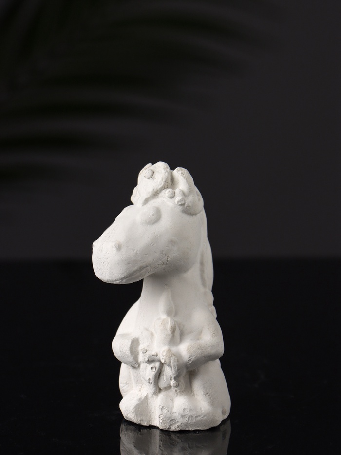 Фигурка для росписи «Лошадка с косой», гипс, 9×5×5 см