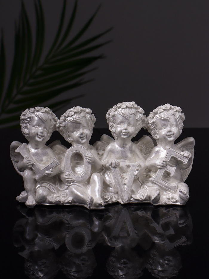 Фигурка гипс «Ангелы Love», 7×13×5 см, перламутр