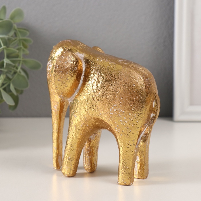 Фигурка полистоун «Абстракция. Золотой слон», 10.8×8.2×11.7 см
