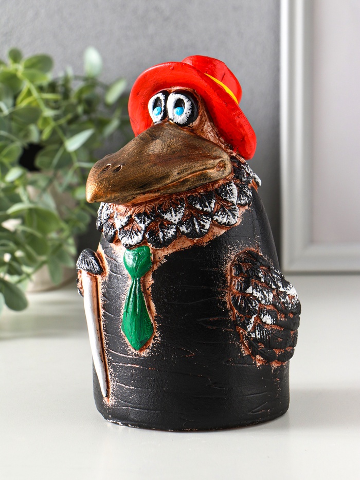 Копилка для денег «Ворон», гипс, 18×12×13 см