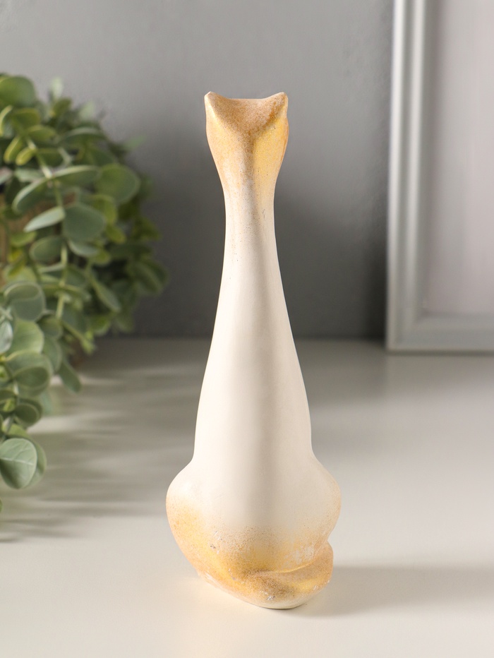 Фигурка гипс «Киска», 15×5 см, белый с росписью