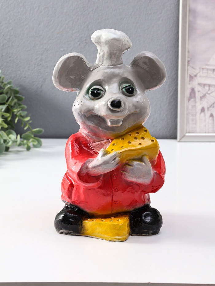 Копилка для денег «Мышка повар», гипс, 27 см