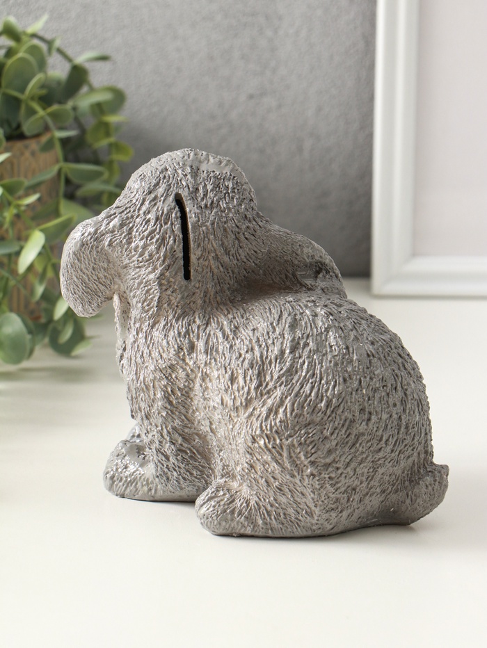 Копилка для денег «Серый зайка», гипс, 15 см