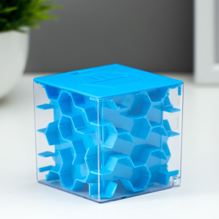 Копилка для денег головоломка «Лабиринт», пластик 6.7×6.7×6.5 см, МИКС