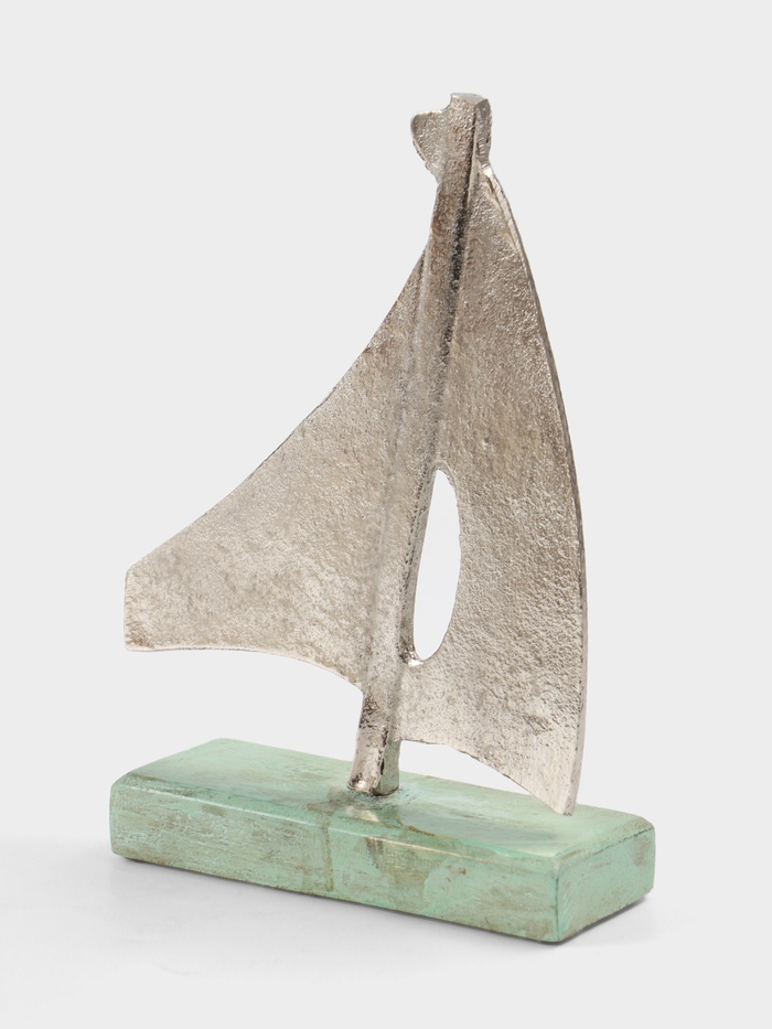 Сувенир «Парусник», 6×17×24 см, алюминий, дерево