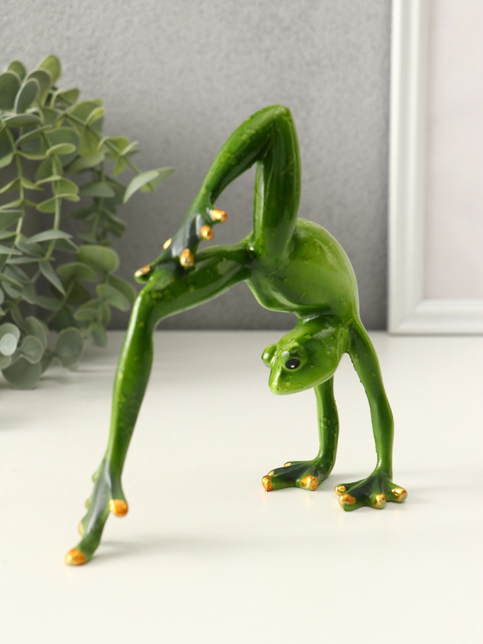 Фигурка полистоун «Лягуха делает мостик», 14×5.5×12.5 см