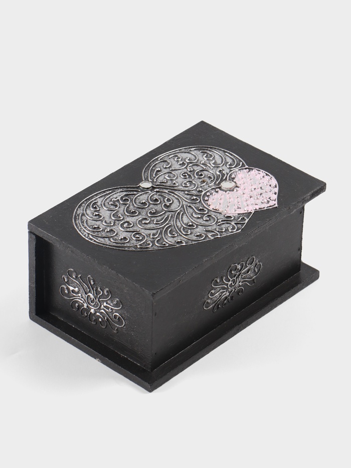 Шкатулка «Сердца», 18×12×8 см, МДФ