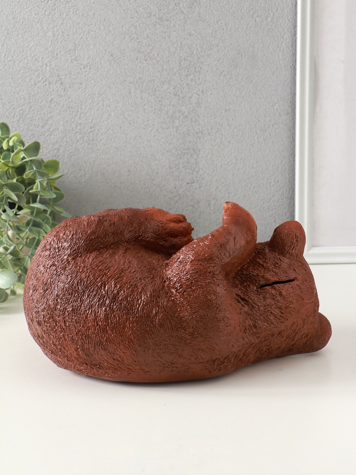 Копилка для денег «Мишка лёжа», гипс, 15×28 см, цветной