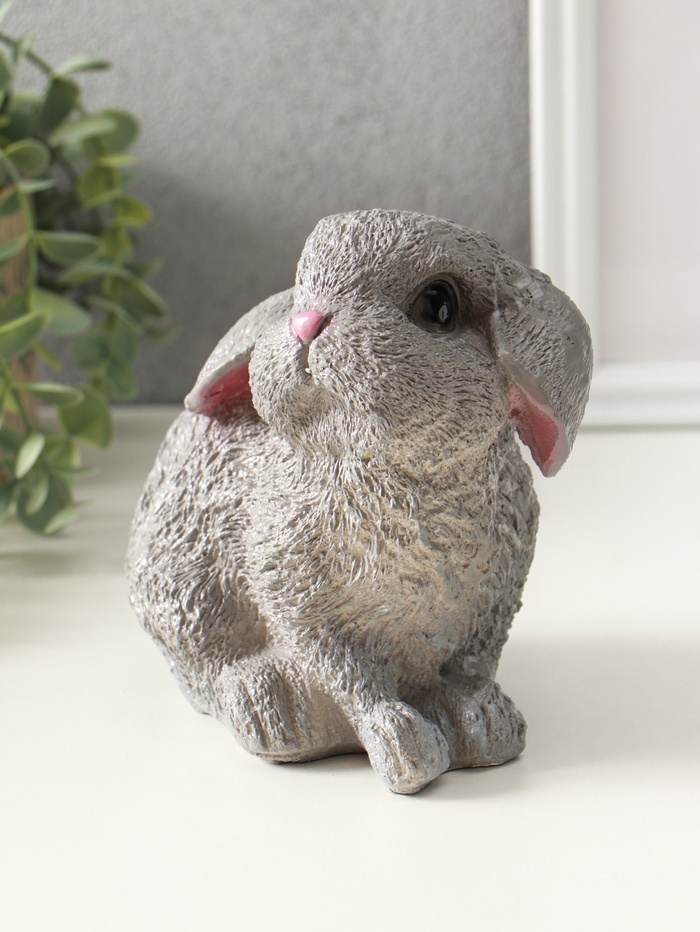 Копилка для денег «Серый зайка», гипс, 15 см