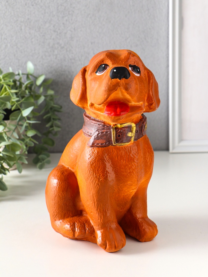 Копилка для денег «Собака лабрадор», гипс, 24.5×12×16 см