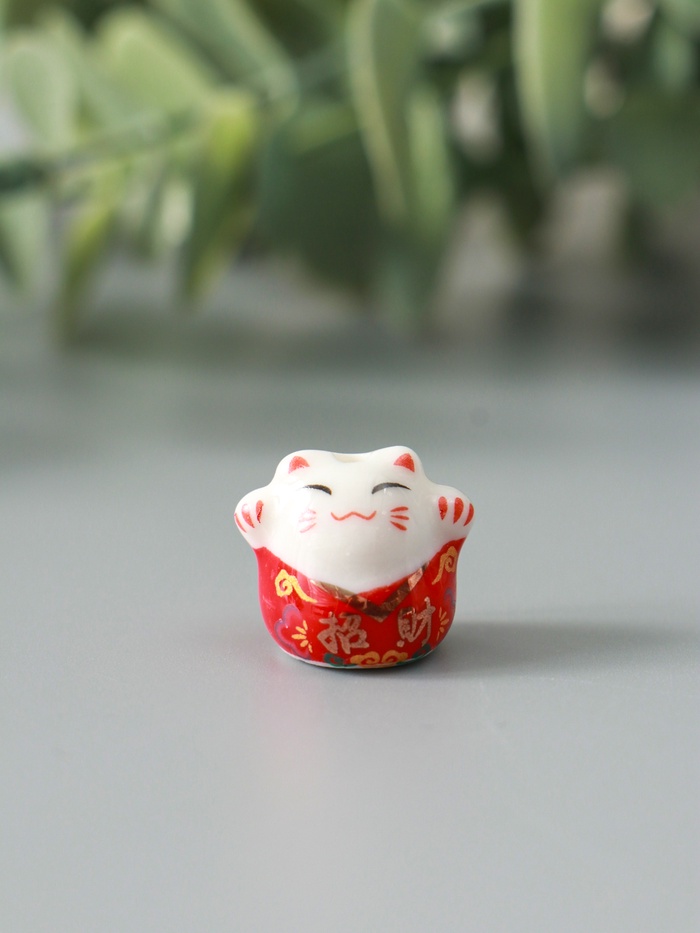 Фигурка керамика «Манэки-нэко в кимоно», 1.2×0.6×1.5 см, МИКС