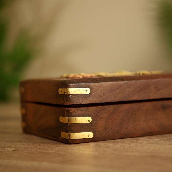 УЦЕНКА Шкатулка «Ларисса», 17.8×12.7×5.7 см, дерево