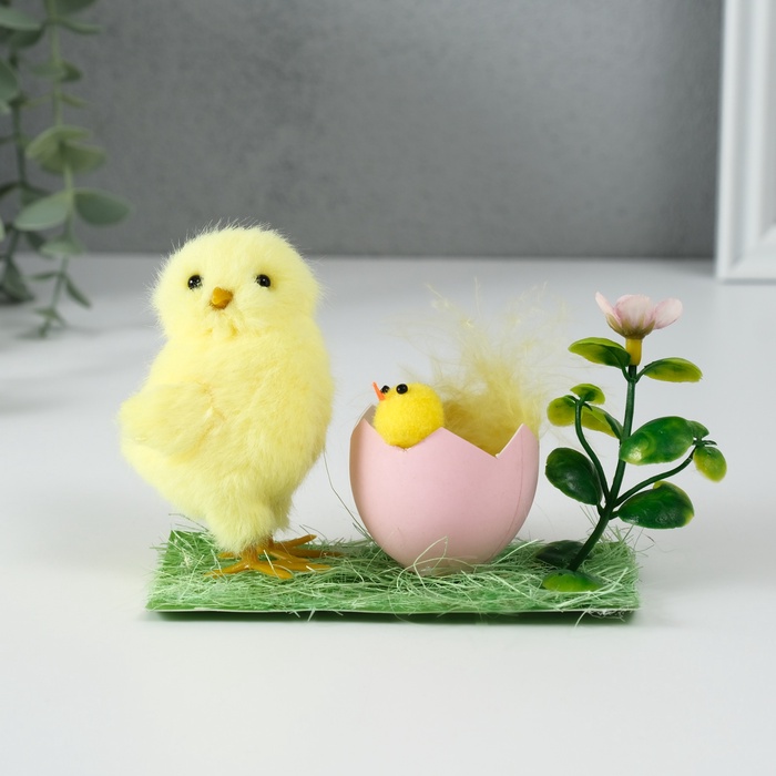 Фигурка «Курочка с цыплёнком», 5.5×12×8.7 см