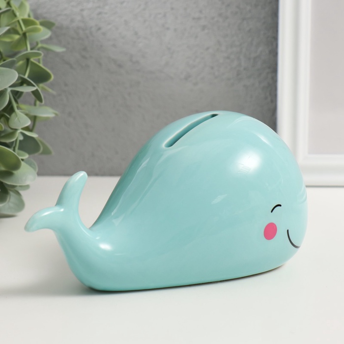 Копилка для денег «Мятный китёнок», керамика, 16.7×9.9×9.1 см