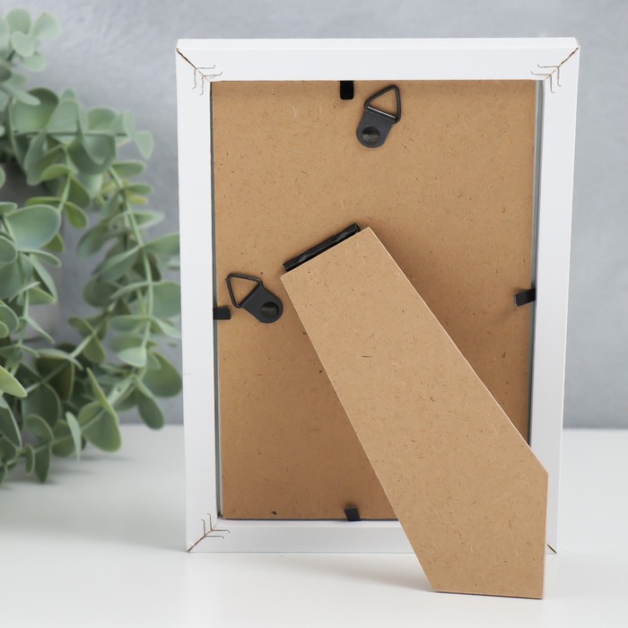 Фоторамка для фото 10×15 см Ellis, МДФ, с паспарту, белый