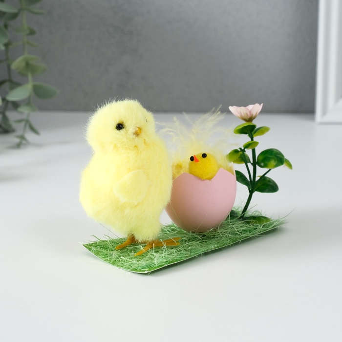 Фигурка «Курочка с цыплёнком», 5.5×12×8.7 см