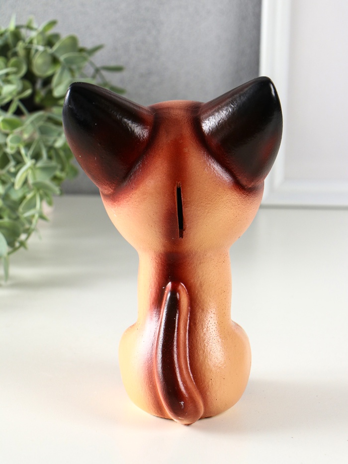 Копилка для денег «Котёнок сиамский», гипс, 19.5×12×12.5 см