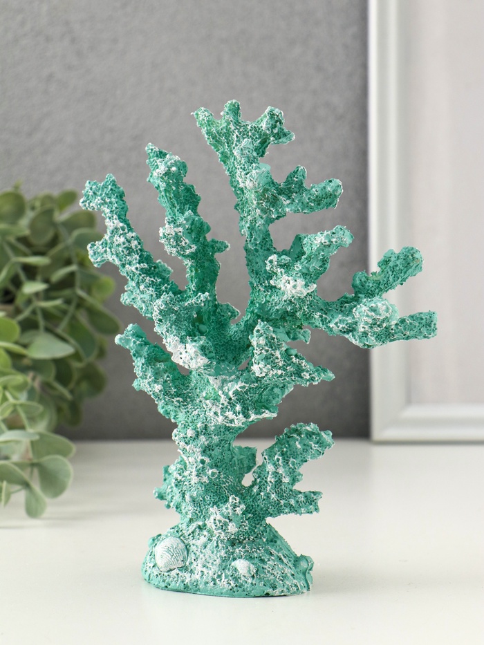 Фигурка полистоун «Коралл голубой», 14.5×5.5×17.5 см
