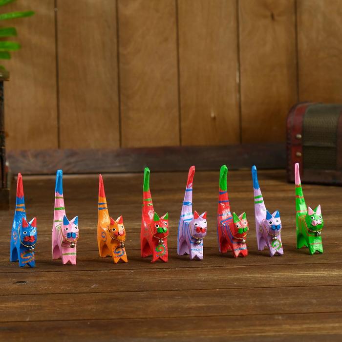 Сувенирный набор «Кошечки цветные под кольца», 4 шт., 7×5×10 см