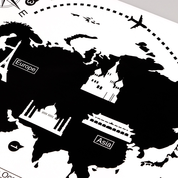 Интерьерная наклейка 3Д TAKE IT EASY «Карта мира», 90×60 см