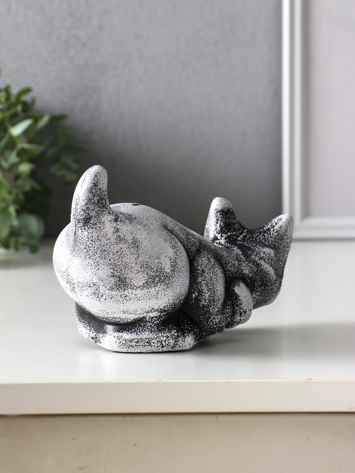 Копилка для денег «Кот Василий», гипс, 11.5×18×9 см, белый