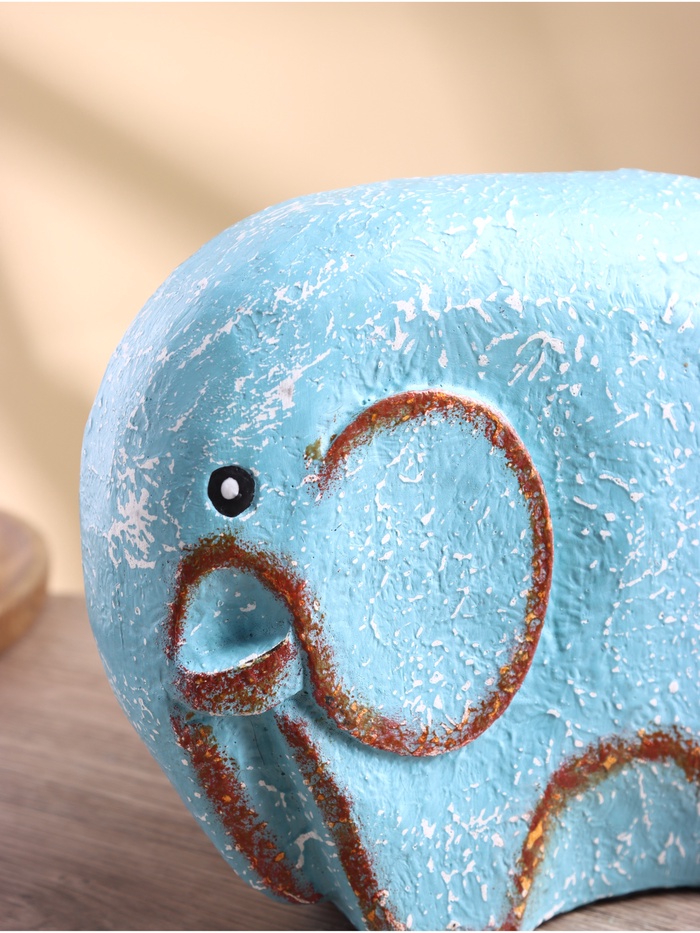 Сувенир «Слоник», 24×5×18 см, дерево Албезия, голубой