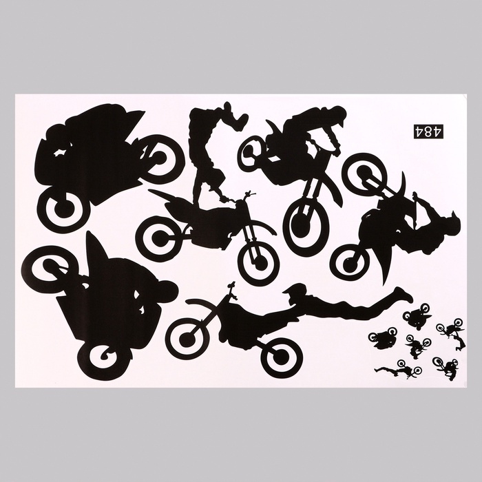 Интерьерная наклейка 3Д TAKE IT EASY «Мотоспорт», 57×38 см