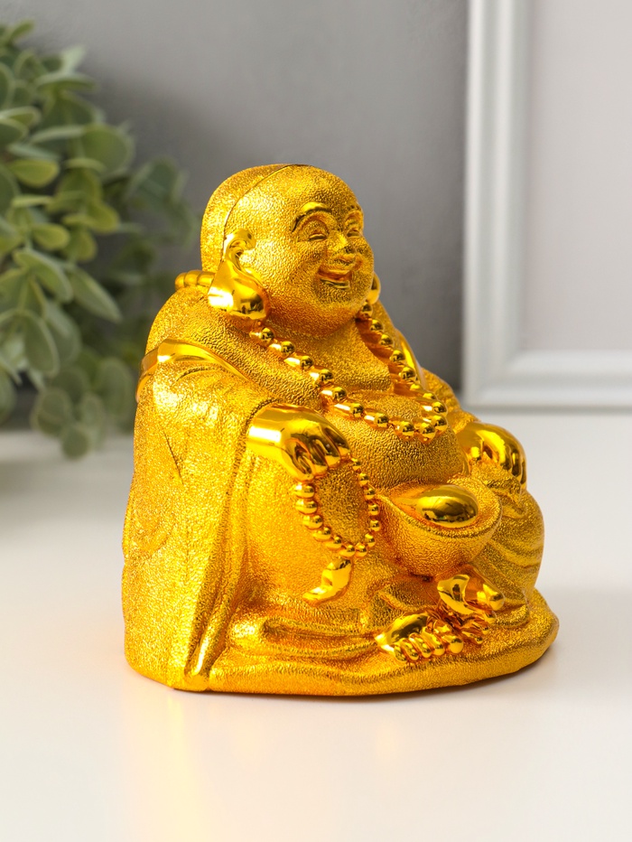 Копилка для денег «Золотой Хотей», пластик, 12×10.5×12 см