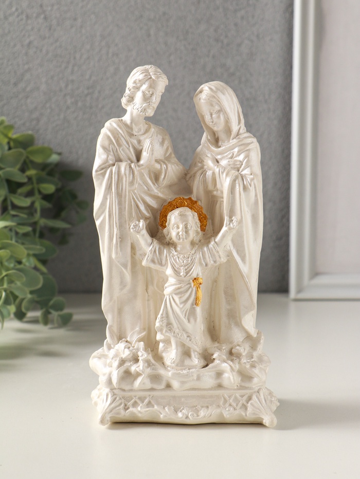 Фигурка гипс «Семья большая», 18×10×7 см, белый, с росписью