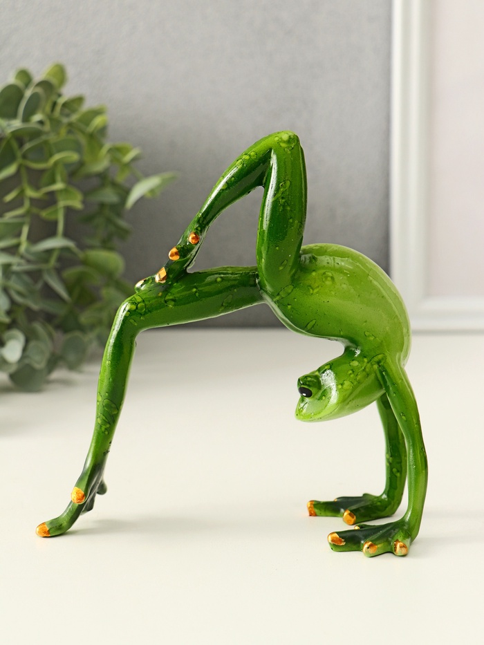 Фигурка полистоун «Лягуха делает мостик», 14×5.5×12.5 см